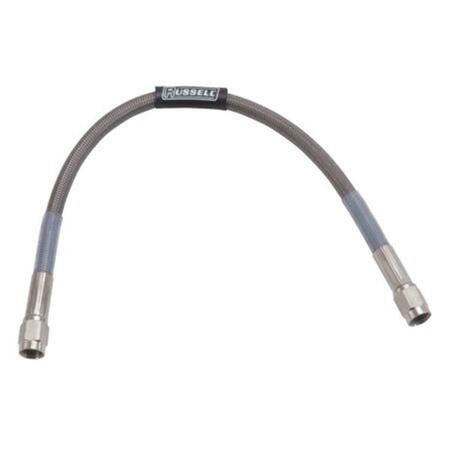 RUSSELL-EDEL 18 in. Straight -3AN to -3AN Competition Brake Hose Assembly, Blue R62-656042